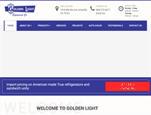 Tablet Screenshot of goldenlightequip.com